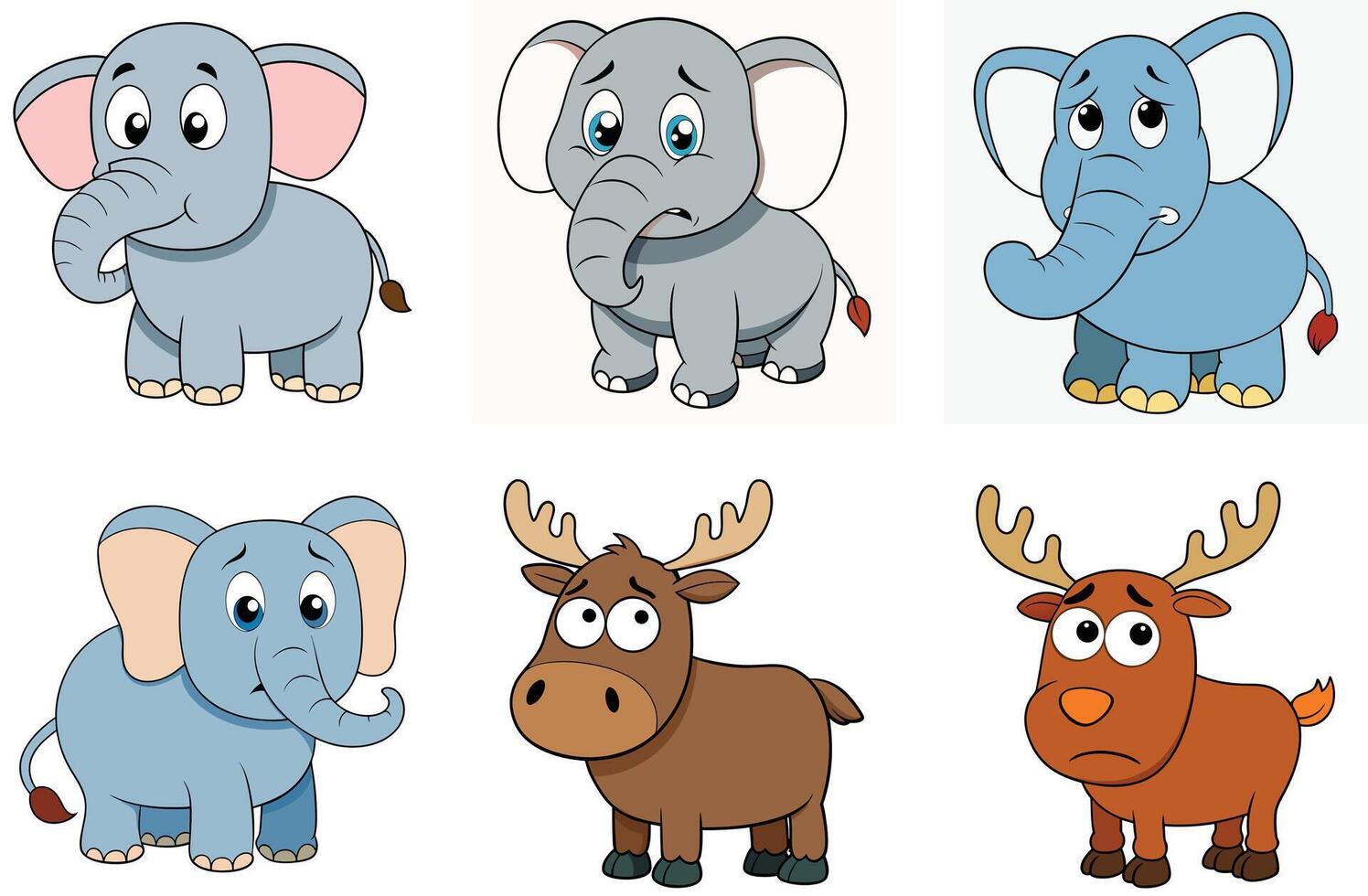 Cartoon angry kangaroos and koalas illustration isolated on white background characters vector