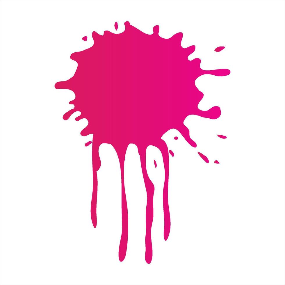 pink paint spots on paper, colorfull artistic image on white background vector