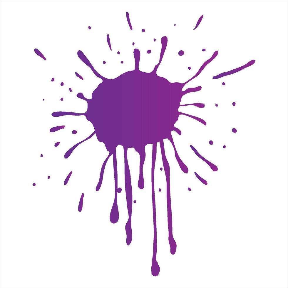 purple paint spots on paper, colorfull artistic image on white background vector
