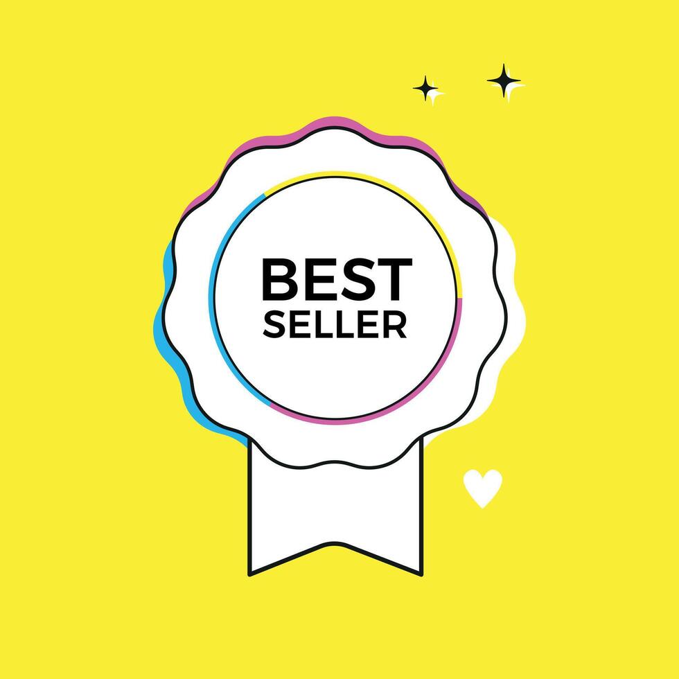 Best Seller seal of the product vector