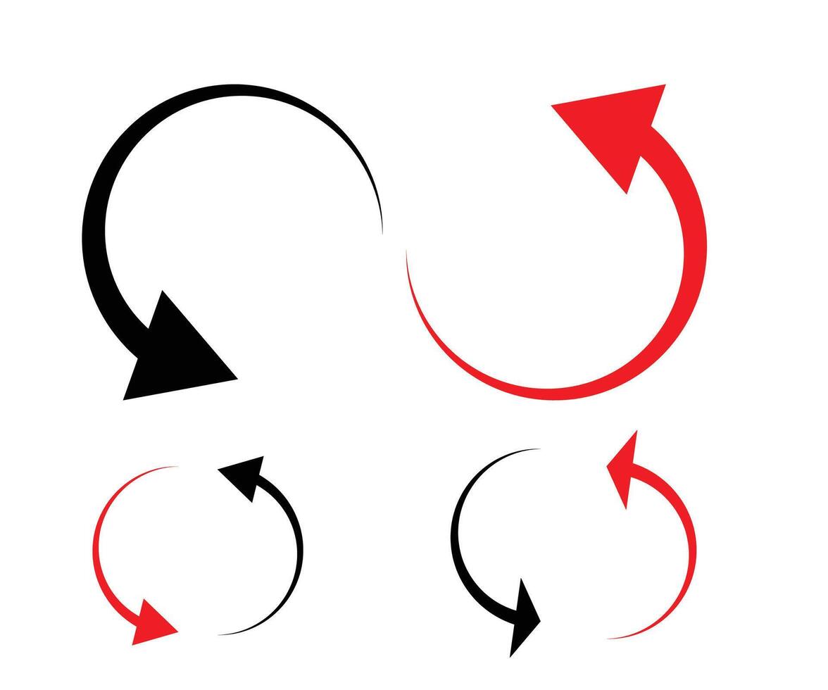 four arrows pointing in different directions vector
