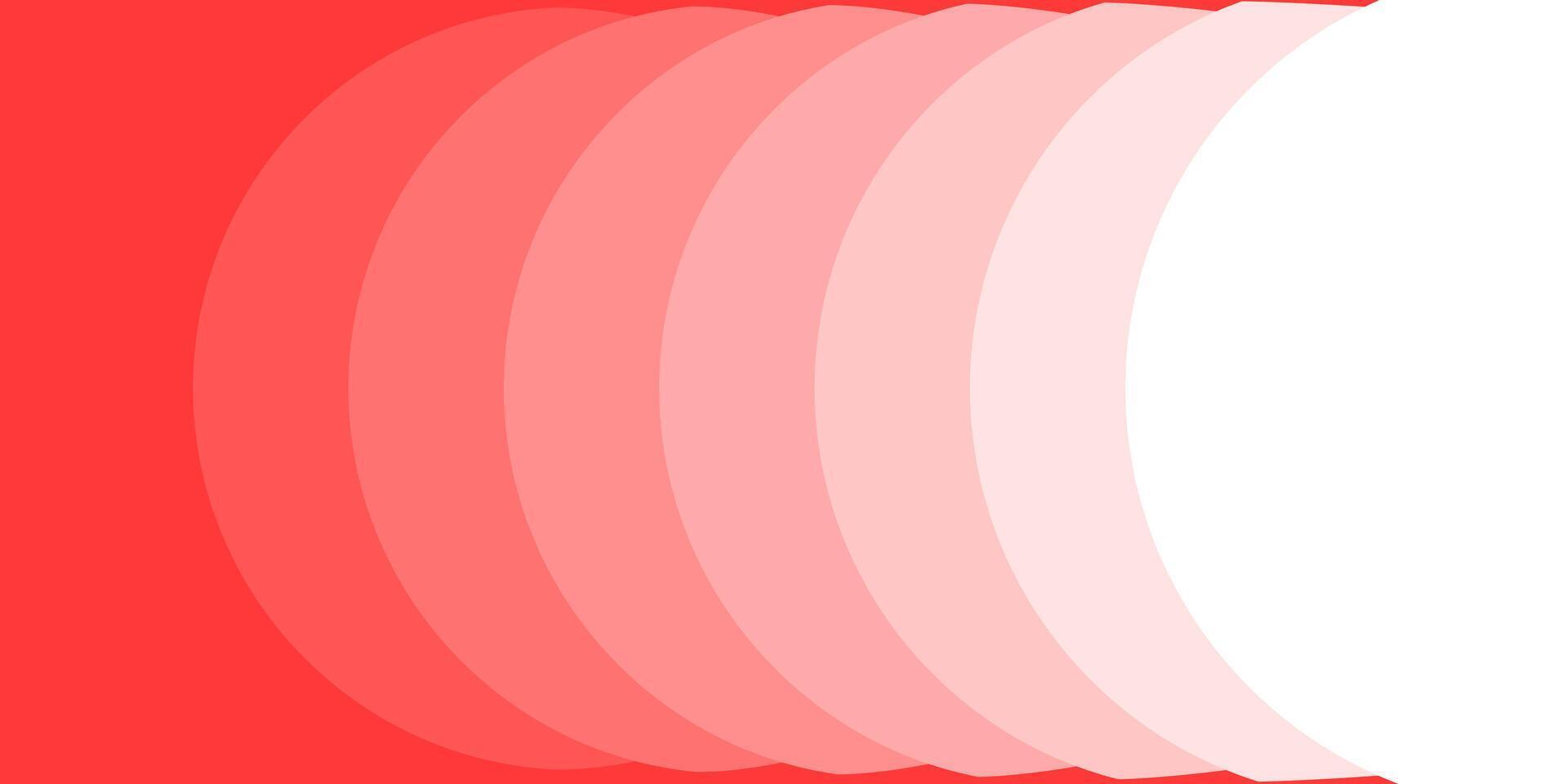Red and white background with rounded shape vector