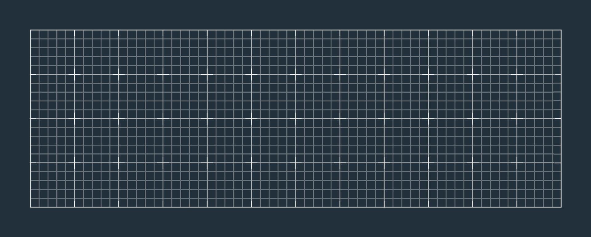 Grid background in blueprint style on graph paper. Line pattern designed for sketches, diagrams, and scale-based illustrations. black and white illustration vector