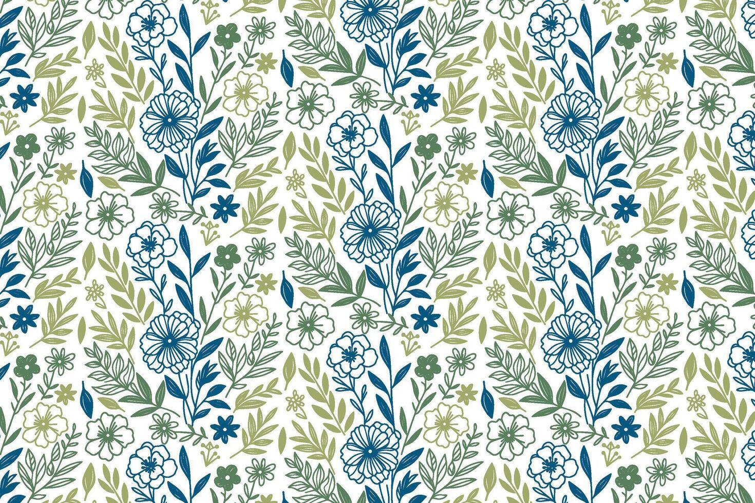 organic floral pattern in one line format used for modern fabric printing pillow covers kitchen accessories and wrap paper vector
