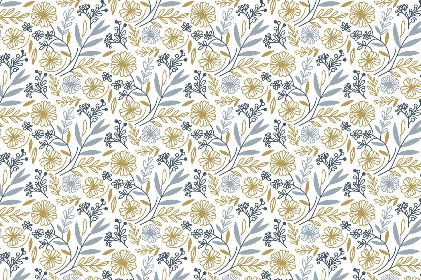 detailed single line floral pattern drawn in continuous minimal outline style for modern textile packaging fashion tops and home decor textiles vector