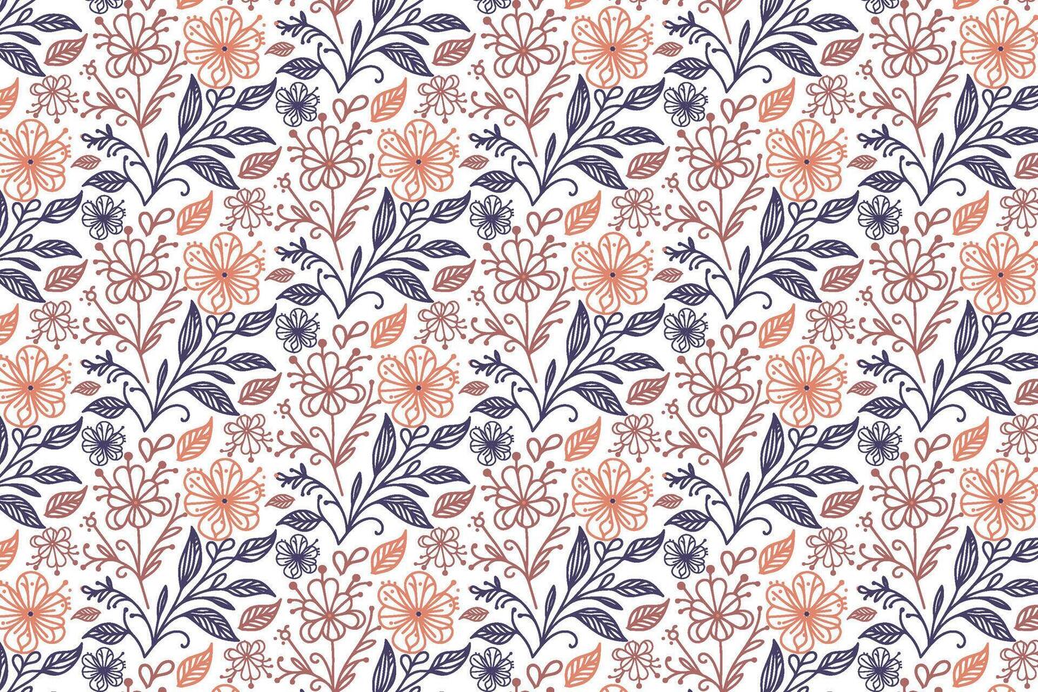 hand drawn flower sketch in abstract style for women wear bedding fabrics pillow cover prints and wrap applications vector