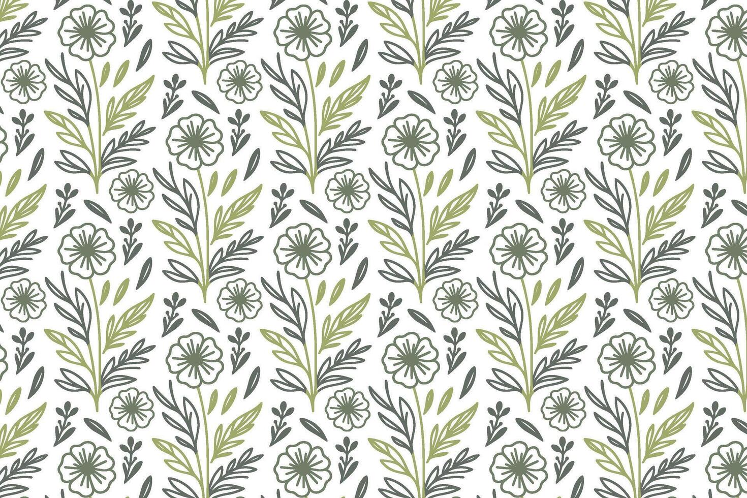 one line flower pattern with botanical theme great for minimal textile fashion wrapping covers and tabletop home accessories vector