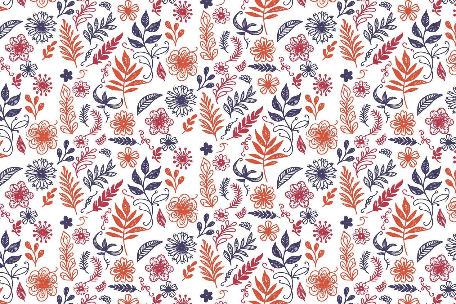 minimal flower sketch in one line drawing for women clothing textile production bedsheets tabletop and wrapping fabric vector