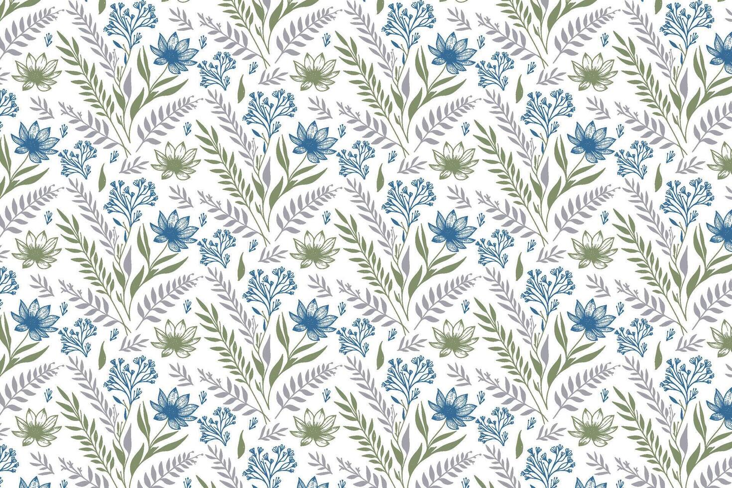 elegant sketch pattern in single line floral art style perfect for high fashion women wear textile design and modern home accessories packaging vector