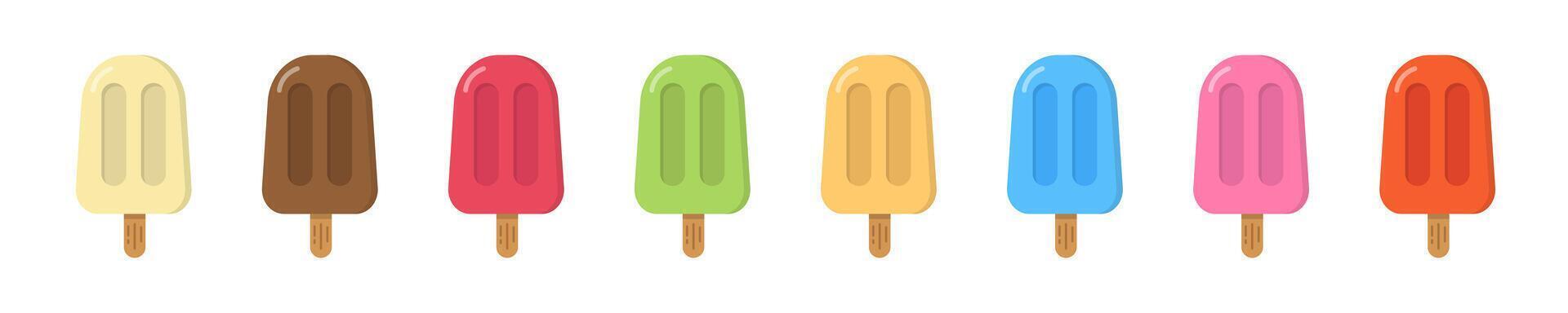 Set of Ice Cream Flat vector