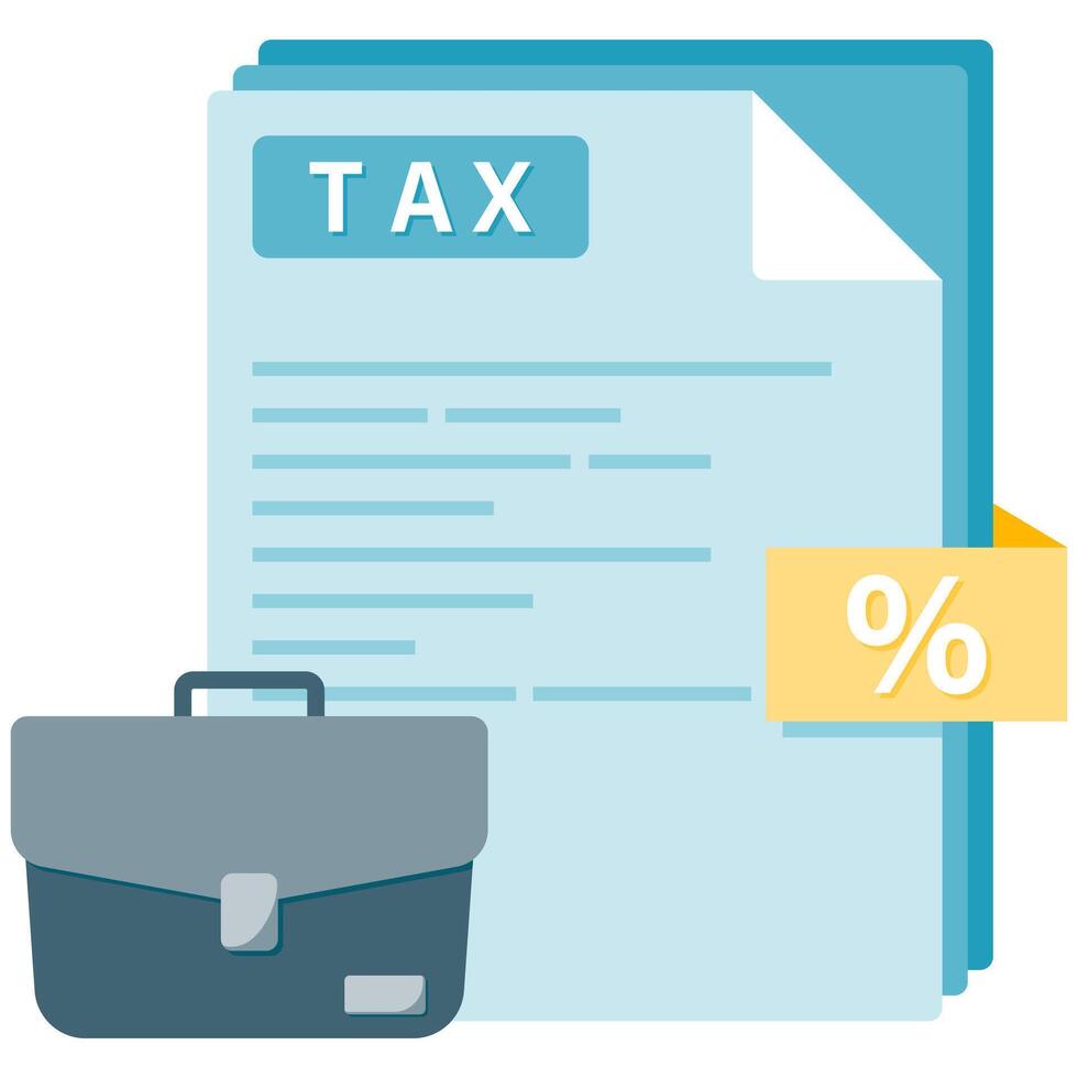 Tax documents, essential business document vector