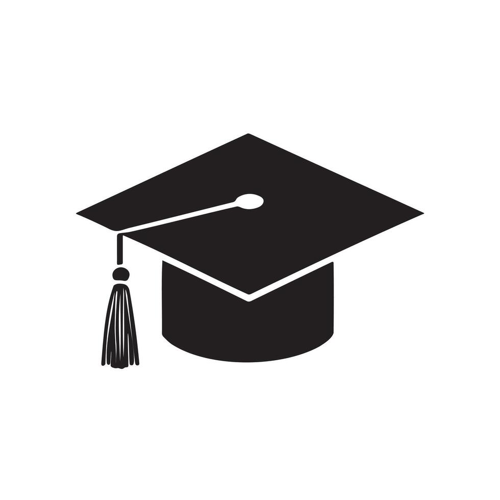 Graduation Cap Icon Silhouette for Graduation Celebrations vector