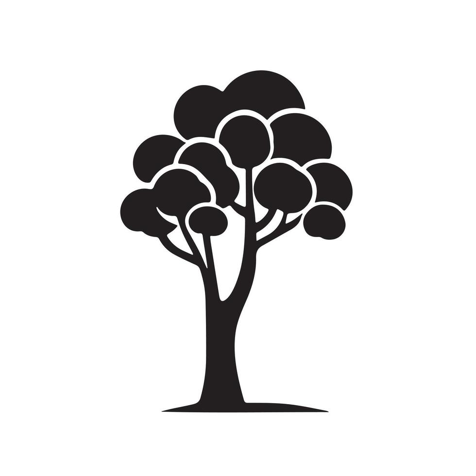 Tree Icon Silhouette for Logo, Website, and App Designs vector