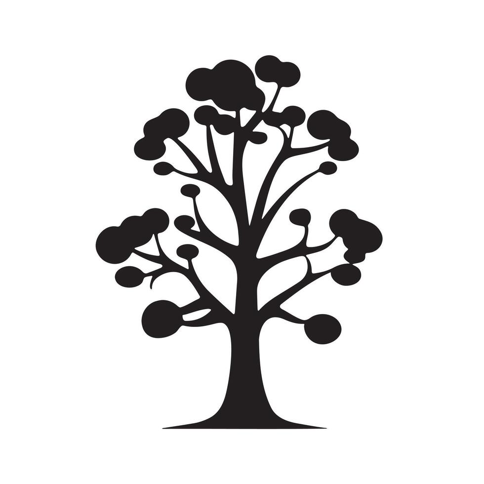 Tree Icon Silhouette for Logo and Graphic Design vector