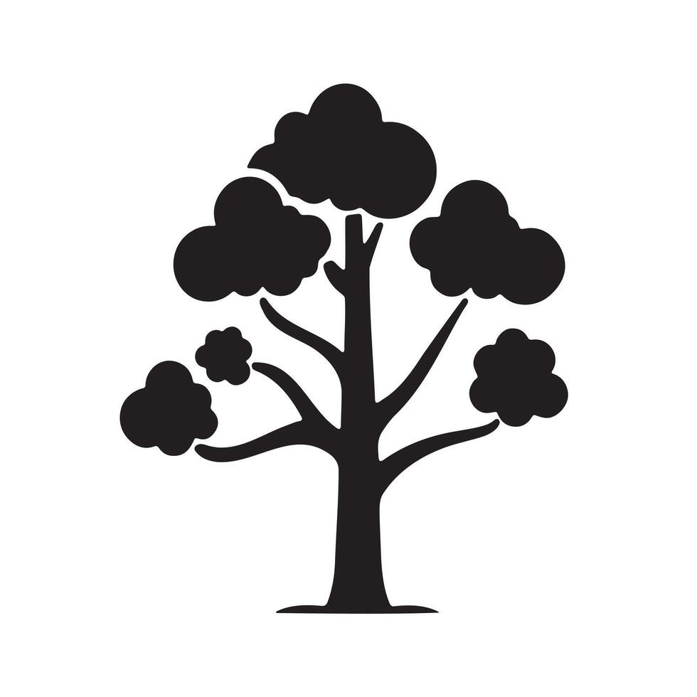 Tree Icon Silhouette, High Quality Designs for Projects vector