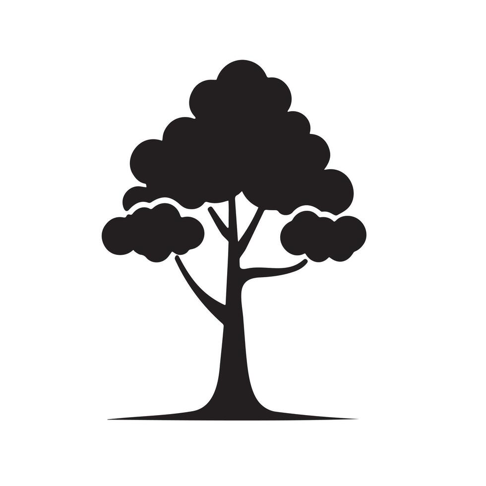 Tree Icon Silhouette for Websites and Apps vector