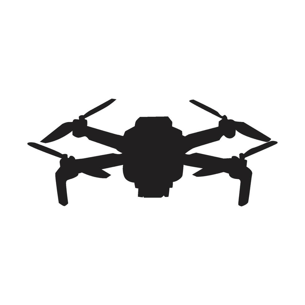drone technology flying icon silhouette vector