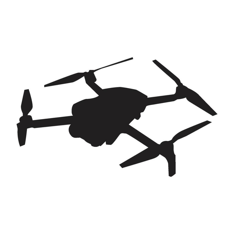 drone camera technology silhouette icon vector