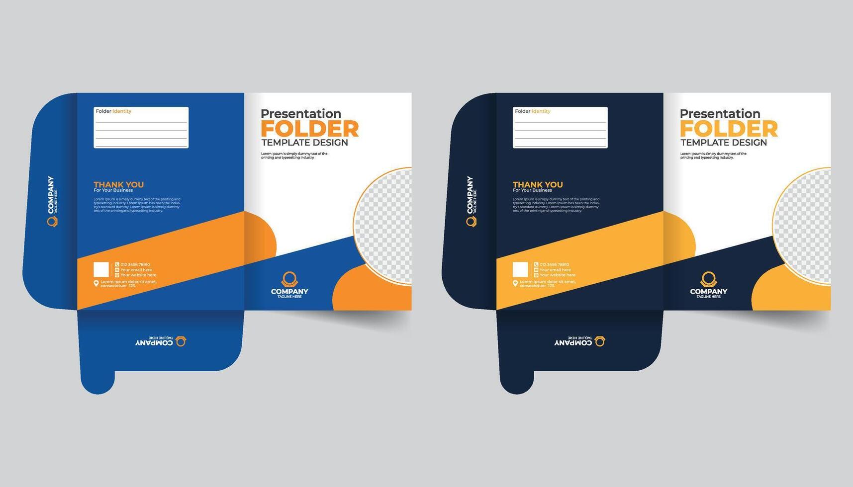 Unique layout file folder, Presentation folder template design, Annual report cover design, cover for catalog, brochures vector