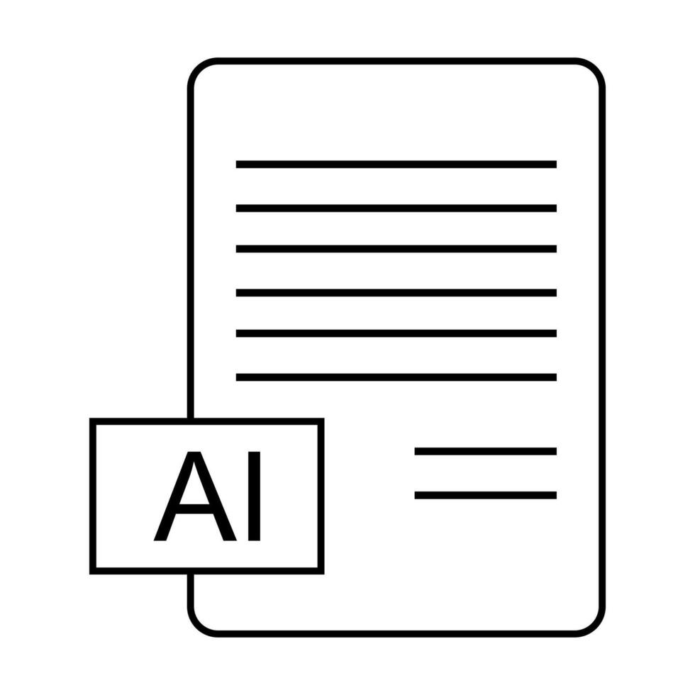 report icon illustration, outline style vector