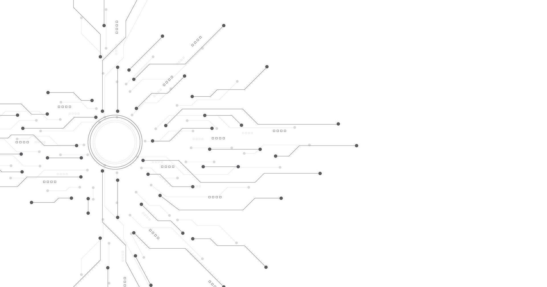 Grey black circuit diagram on white background. vector