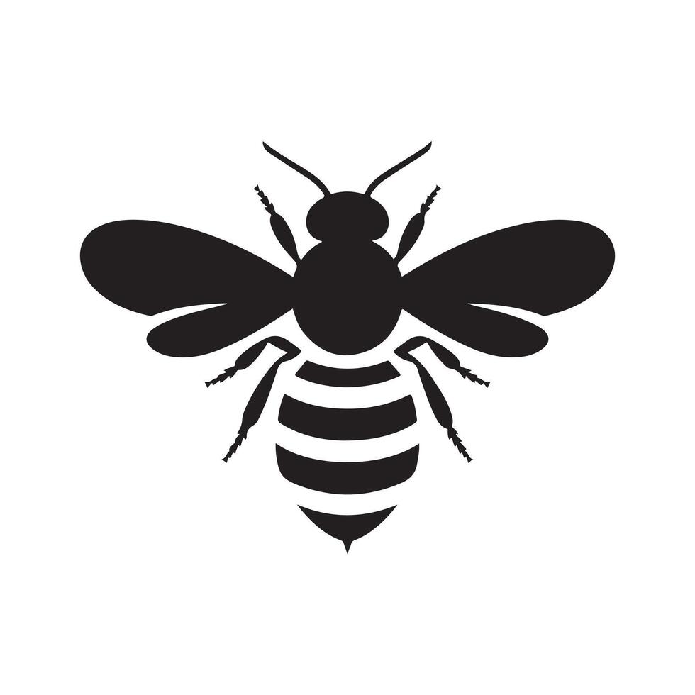 Bee icon, honey bee vector