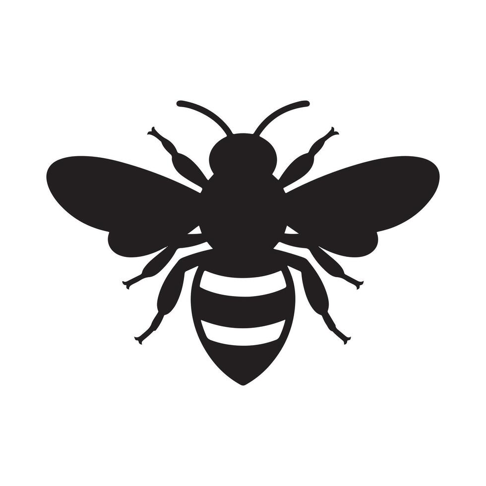 Bee bold icon vector