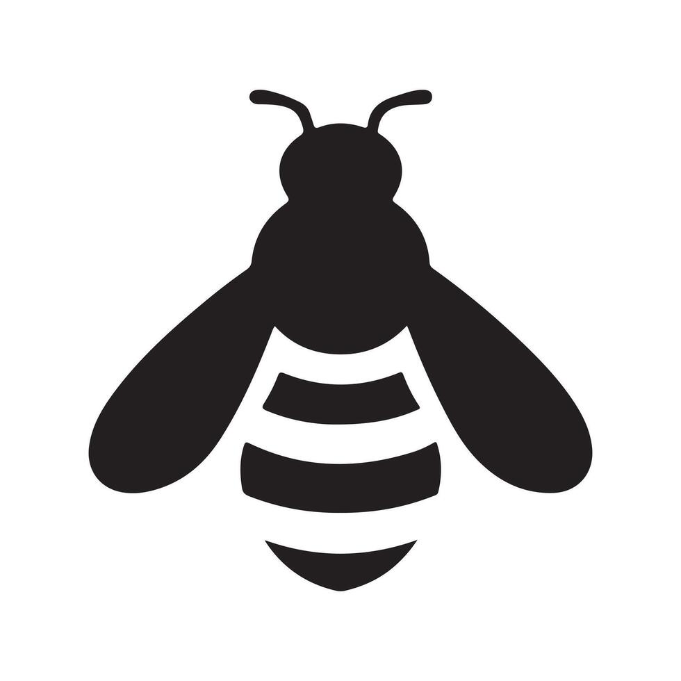 simple drawing bee icons vector