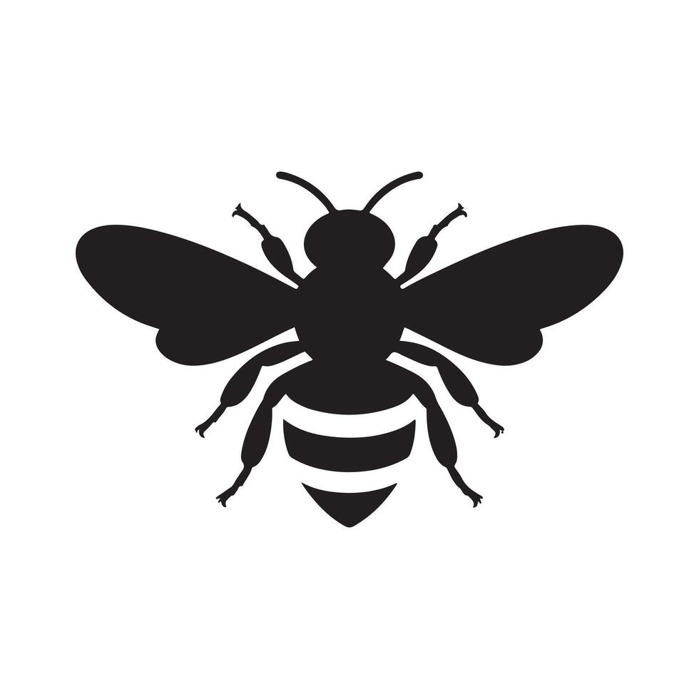 Bee Icon Flat Graphic vector