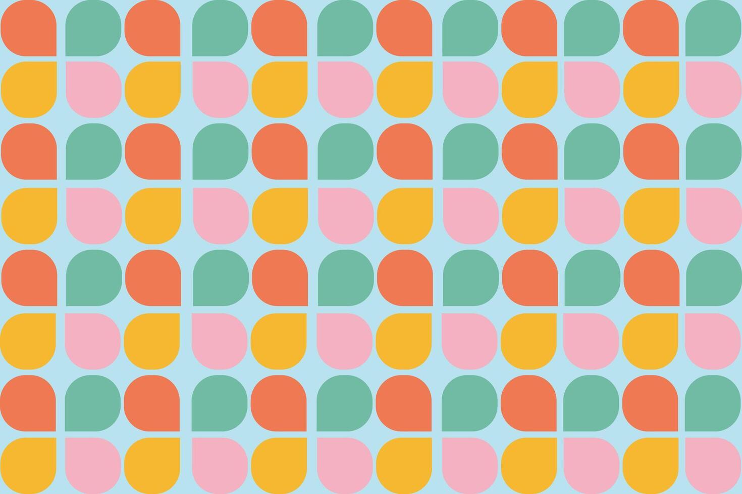 Abstract seamless pattern featuring colorful geometric shapes. Ideal for banners, flyers, posters, wallpapers, fabrics, and backgrounds. Modern abstract geometry design. vector