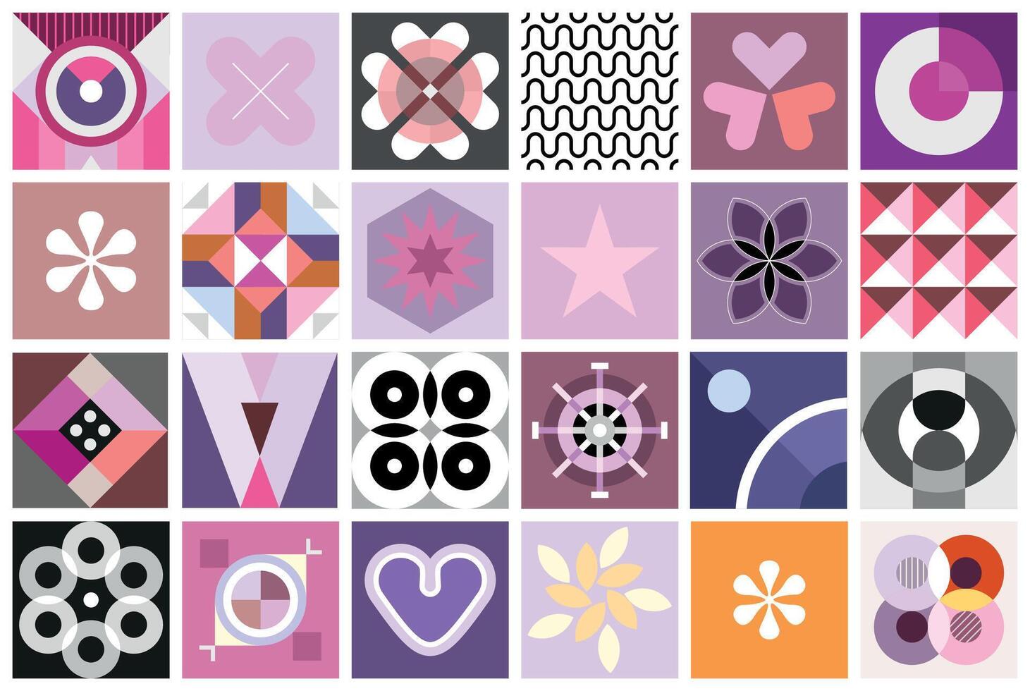 A collection of abstract designs in various colors vector