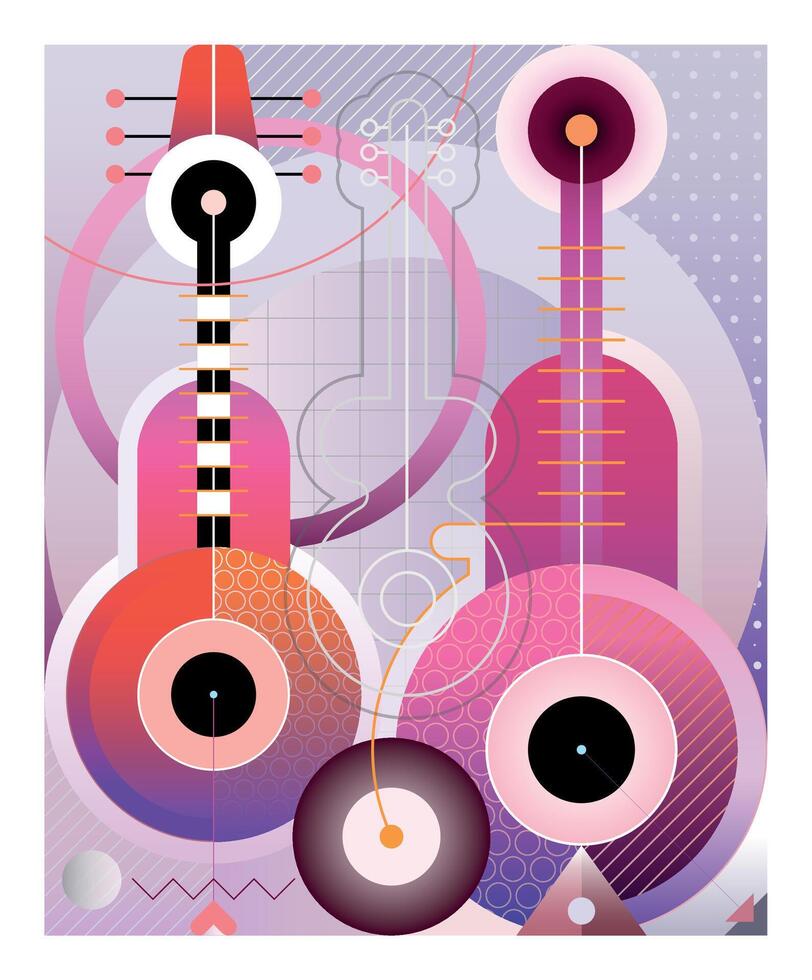 Guitars Decorative Design vector