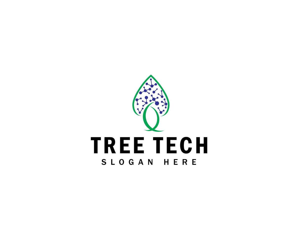 tree tech logo designs template, creative technology logo symbol vector