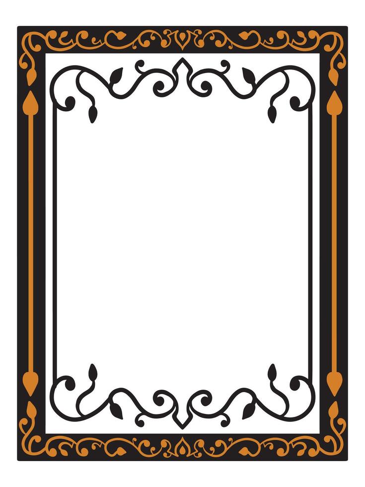 Botanical Wedding Border Frame vector