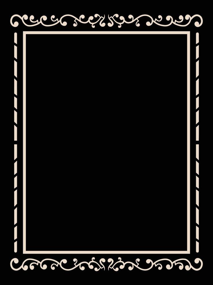 Sophisticated Scroll Frame with Royal Touch vector