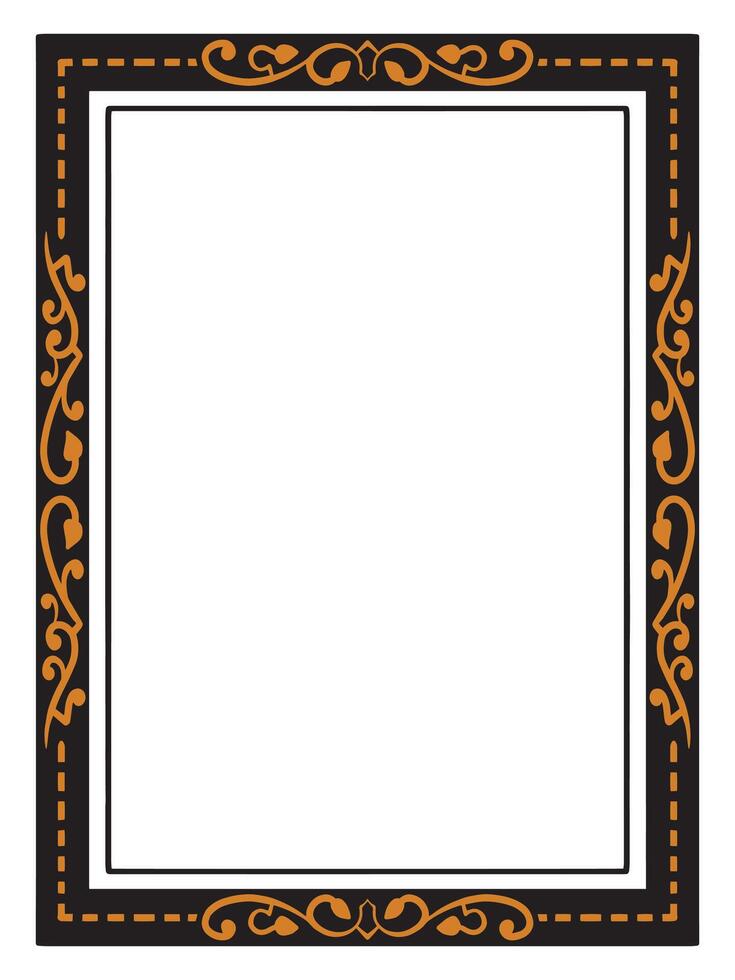 Hand Drawn Wedding Frame with Ornaments vector