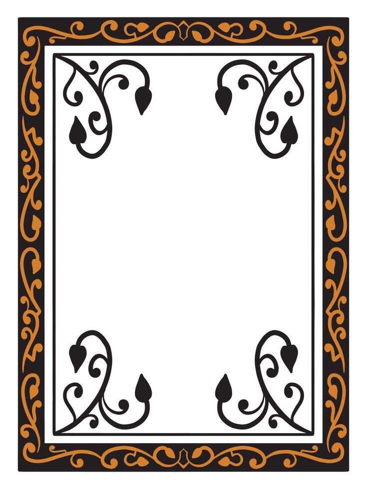 Luxury Border Design Set with Ornaments vector