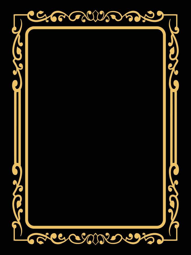 Luxury Ornamental Frame with Golden Flourish vector