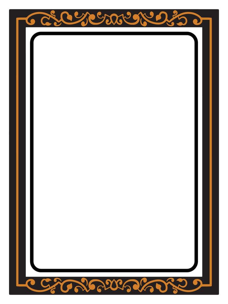 Luxurious Baroque Border Frame vector