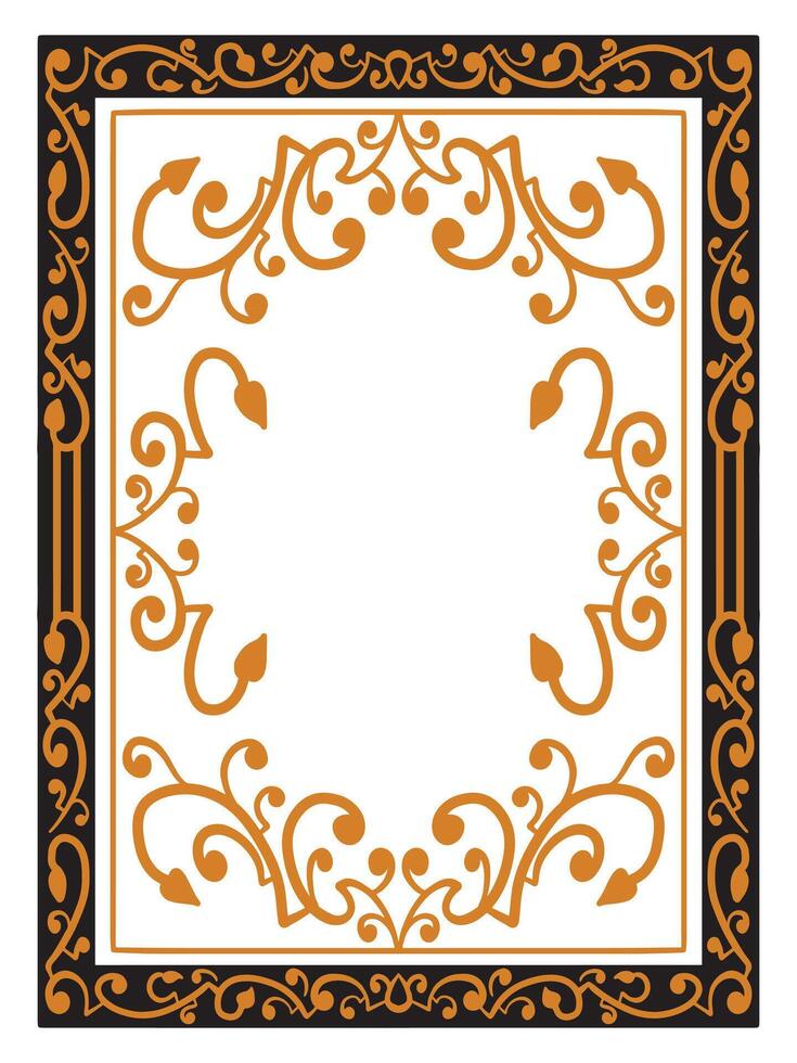 Flourish Wedding Frames with Classic Ornaments vector