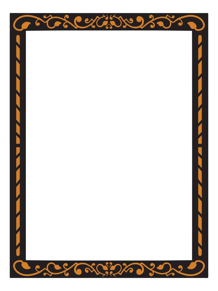 Luxury Minimal Ornamental Border Designs vector