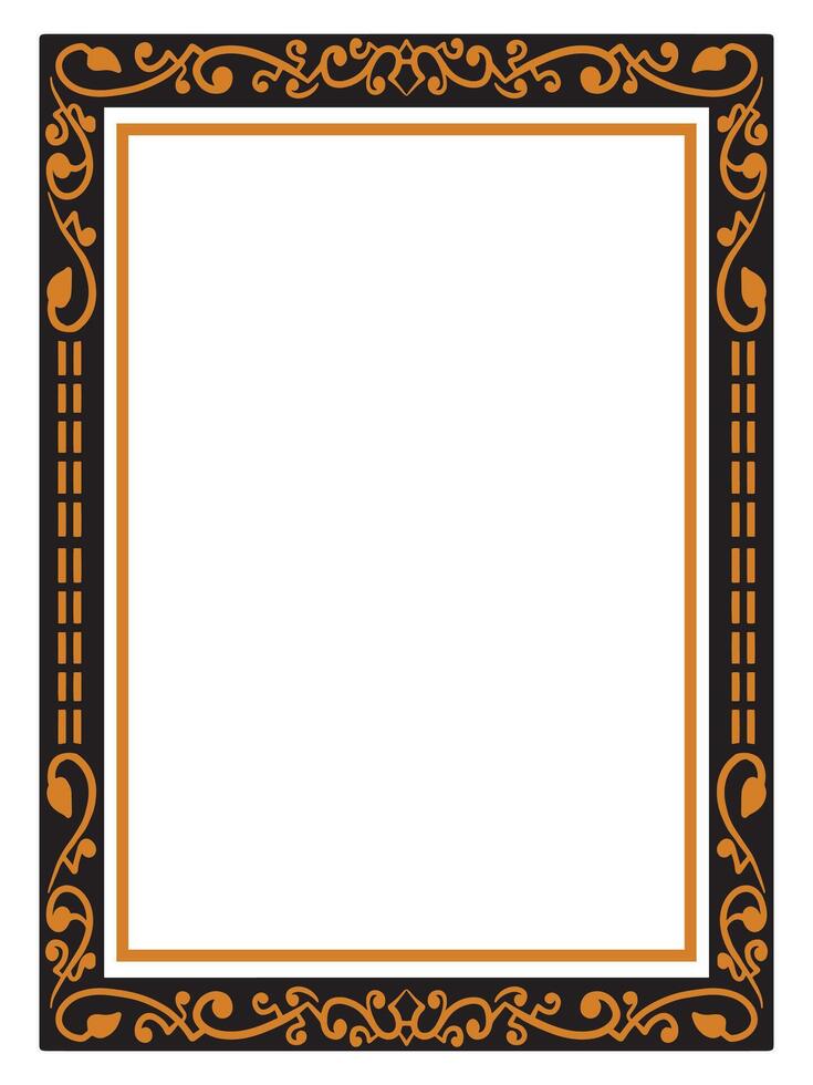 Ornamental Frame Border with Flourish vector