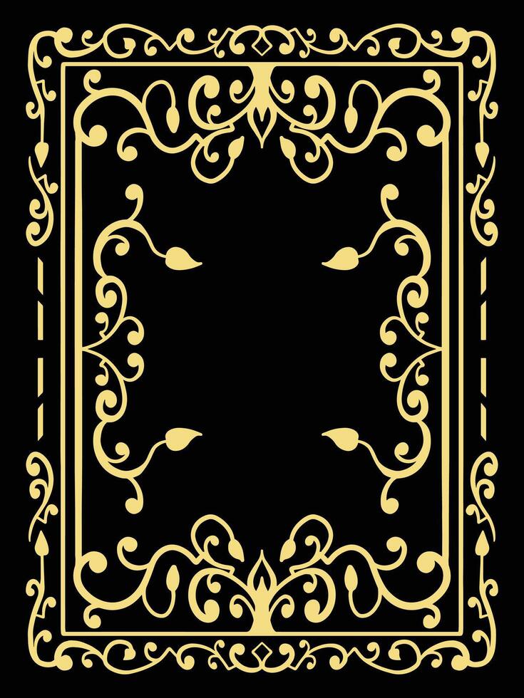 Graceful Ornamental Scroll Frames for Weddings vector