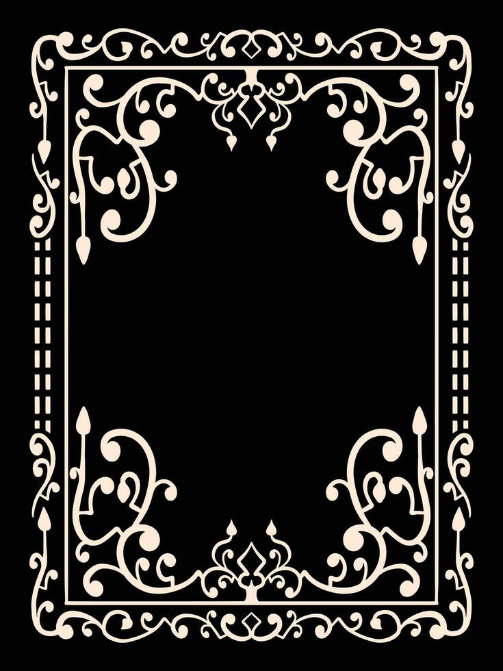 Scroll Frame Set for Luxury Wedding Invitations vector