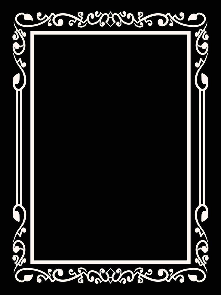 Graceful Scroll Borders for Formal Invitations vector