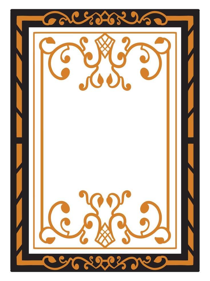 Geometric Scroll Frame Borders for Layout Design vector