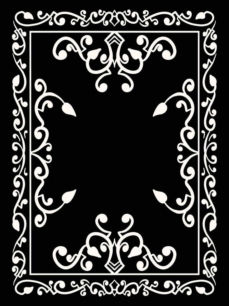 Wedding Scroll Frame Set for Card Design vector