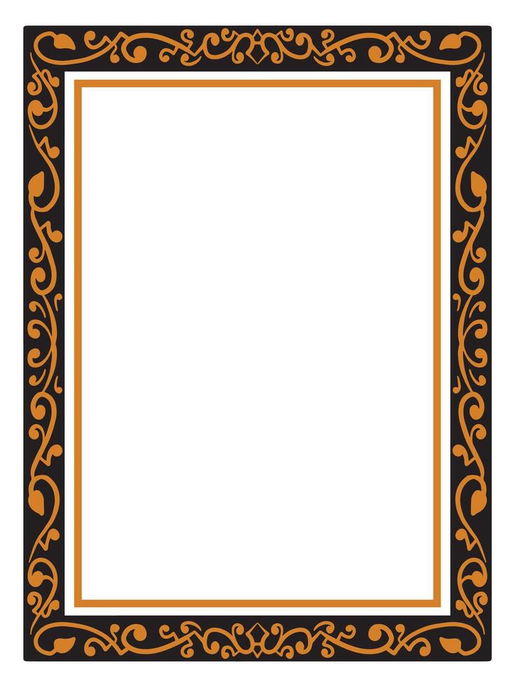 Modern Ornamental Frame Set with Scroll Work vector