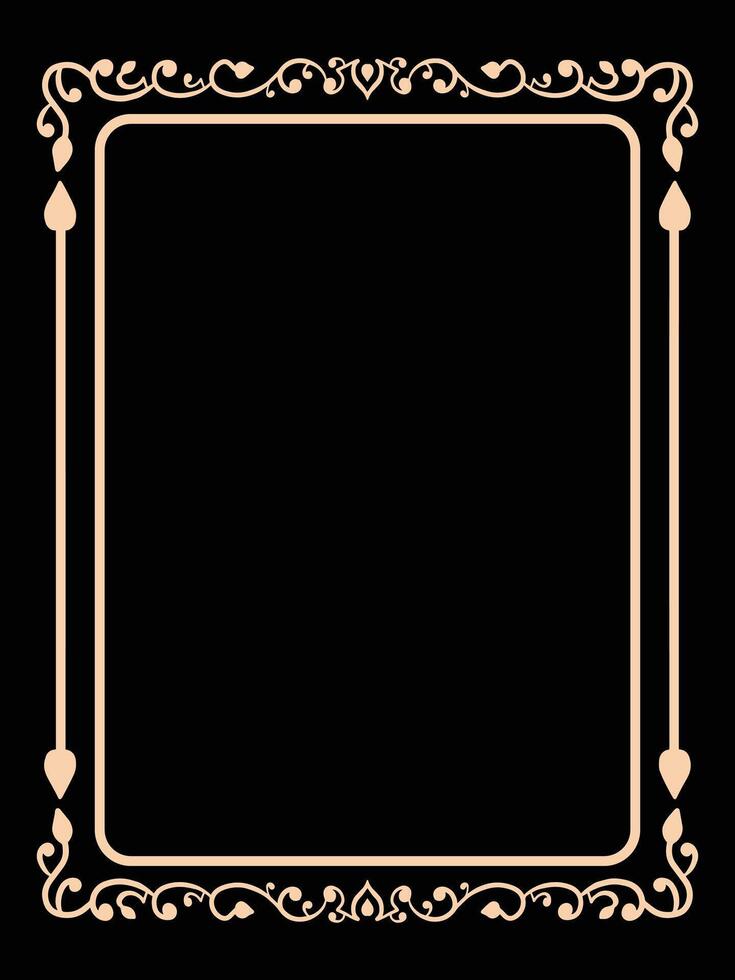 Stylish Luxury Frame with Line Flourish vector