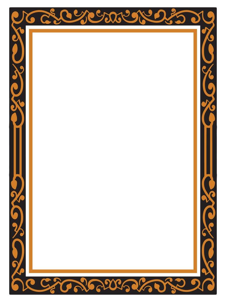 Elegant Thin Border with Ornaments vector